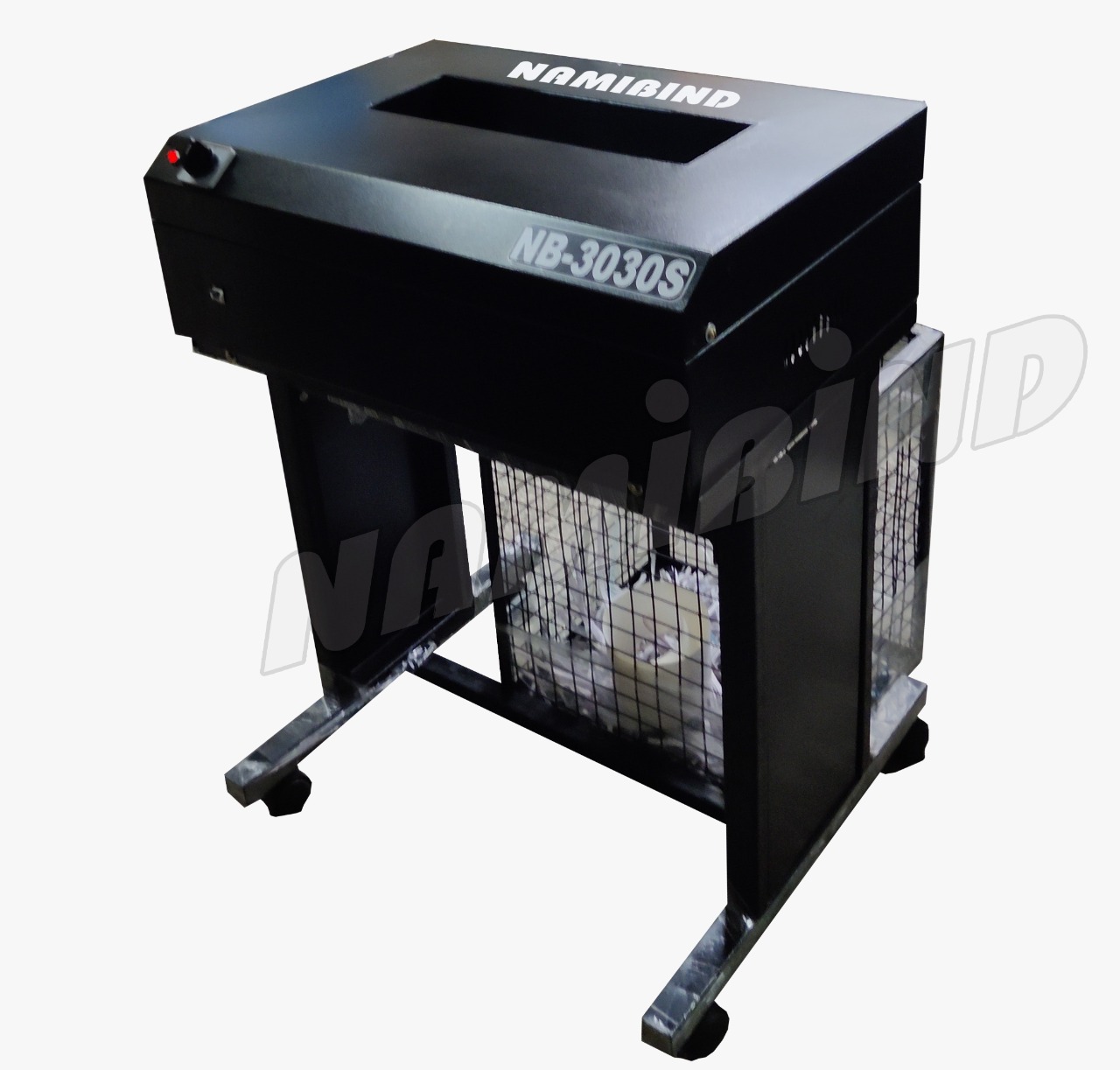 Namibind NB-3030S Commercial Strip-Cut Shredder, 30/35 Sheets Capacity, 8mm Straight Cut, 60L Bin, MS Metal Body
