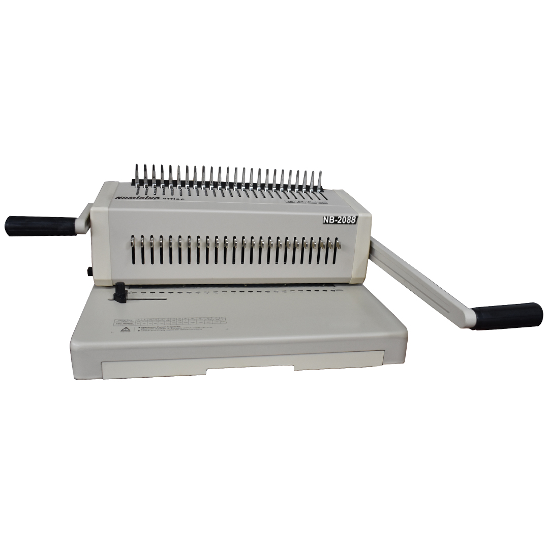 Namibind NB-2088 Manual Comb Binding Machine, 20-Sheet Punch Capacity, 500-Sheet Binding Capacity, Open Throat, Adjustable Back Space - Image 5