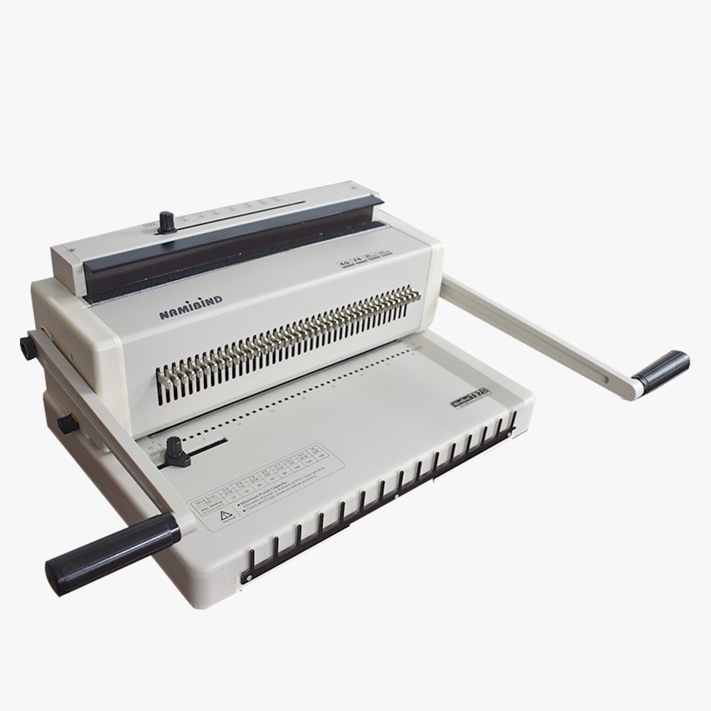 Namibind T970 Manual Wiro Binding Machine, 12-Sheet Punch Capacity, 120-Page Binding Thickness, 14.3 mm Wire, 3:1 Pull Push Pins - Image 3