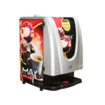 Max 4-Lane Coffee Vending Machine with 20L Water Tank, Stainless Steel Top, Auto Cleaning, and Digital Counters, 6-8 Cups/Min for Offices and Cafes