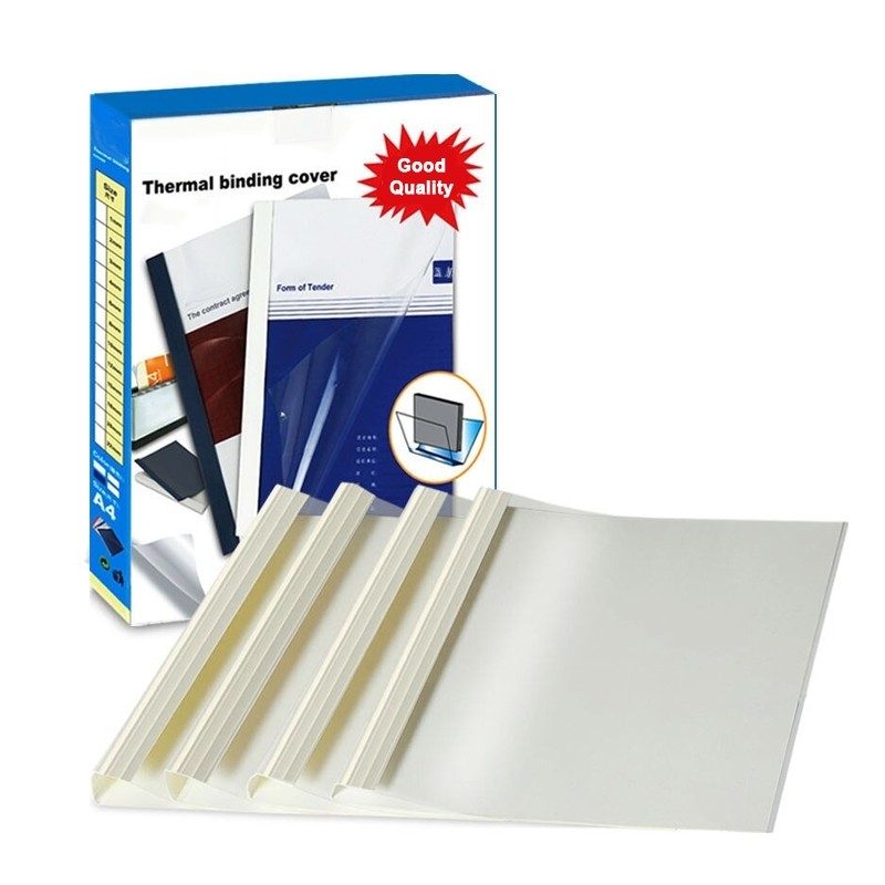 Namibind Thermal Book Binding Cover, 12 mm A4 Size, Clear Film Cover With Creasing & Hot Glue Base Ideal for Office, School, and Business Use