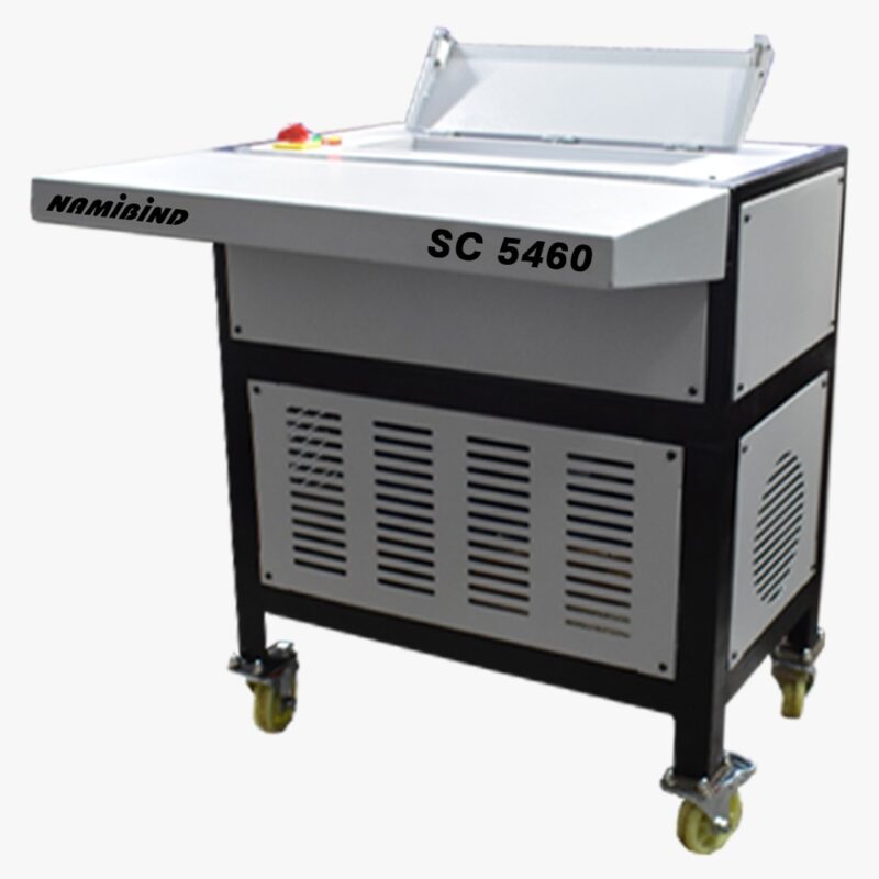 Namibind SC-5460 Heavy-Duty Strip-Cut Shredder | 150-Sheet Capacity | 10mm Strip Cut | 460mm Feeding Size | 5HP Motor | 3-Phase Gear Drive | Continuous Run | 180 kg/hr Shredding Capacity | EN8 Steel Cutters