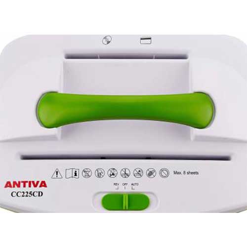 Antiva CC 225 CD Cross-Cut Shredder | 8-9 Sheet Capacity | Shreds Paper, CDs & Credit Cards | 4x18mm Shred Size | 21L Waste Bin | 225mm Feed Width - Image 2