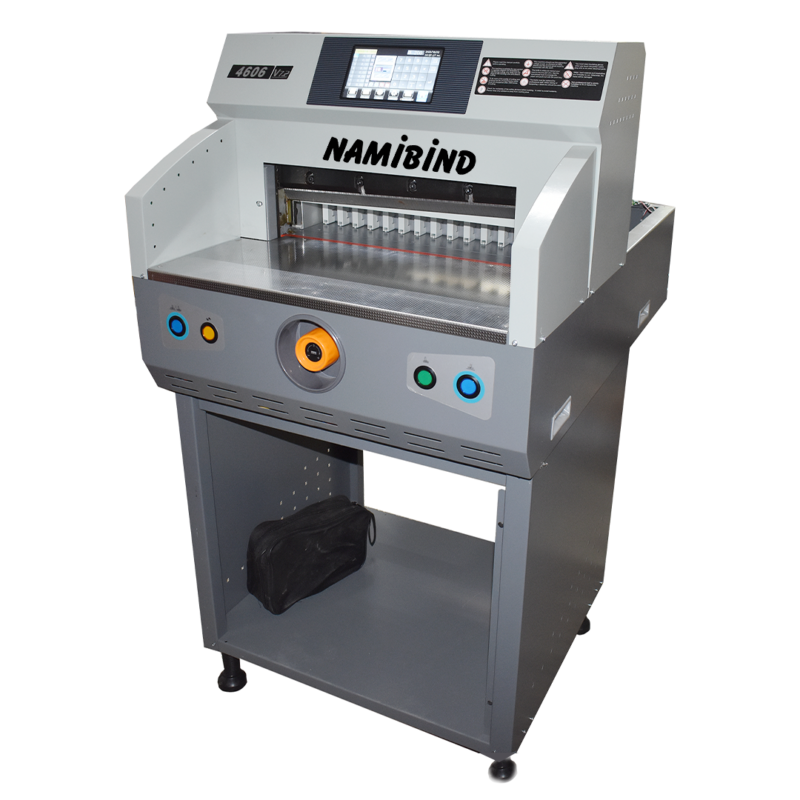 Namibind NB-4606 V 7.2 Programming Electric Paper Cutter, 18-inch, 460 mm Max Cutting Width, 60 mm Thickness, Auto Paper Press & Cut, 7" LCD Screen, Infrared Protection