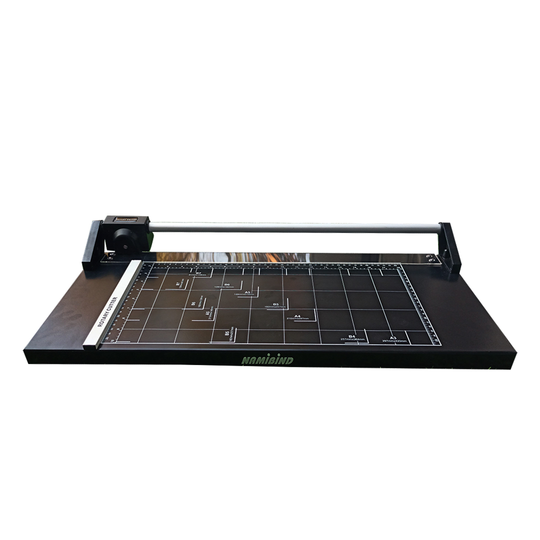 14 Inch Rotary Paper Trimmer Heavy Duty Metal Base | 800 Mic Cutting Capacity | Manual Paper Cutter with Measurement Scale & Extra Blade - Image 4