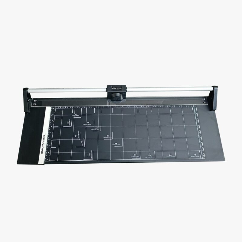 24 Inch Rotary Paper Trimmer Heavy Duty Metal Base | 800 Mic Cutting Capacity | Manual Paper Cutter with Measurement Scale & Extra Blade