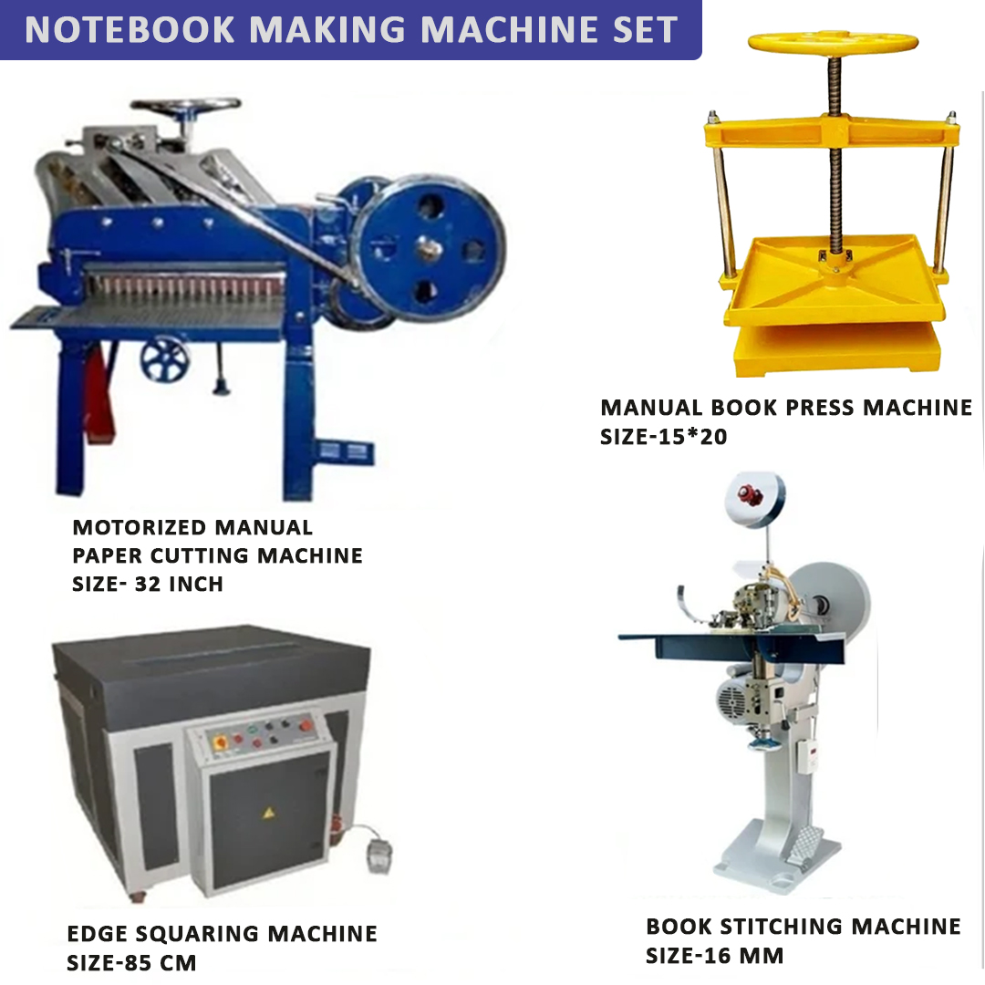 Most Selling Semi Automatic Notebook Making Machine Set