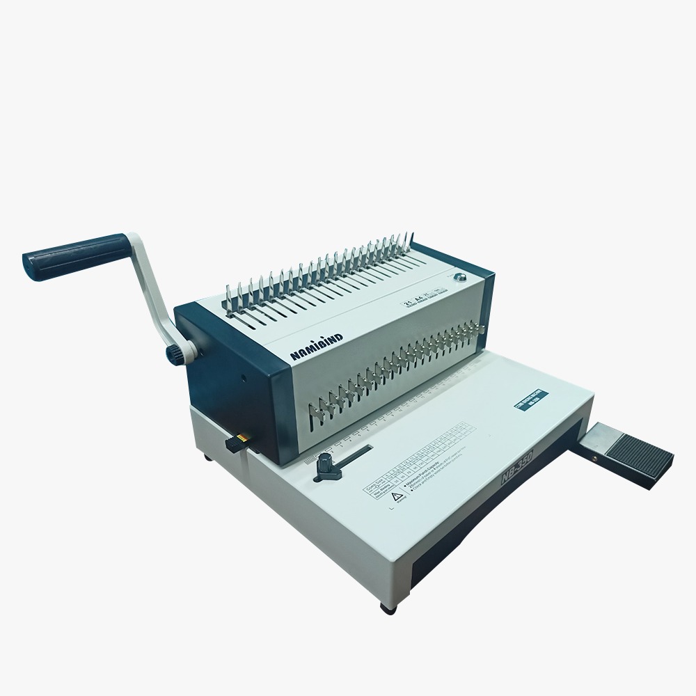 Namibind NB 350 Comb Binding Machine, 500-Sheet Binding Capacity, Electric Punching 25 Pages, Adjustable Pins & Margin Depth, Manual Comb Binder with Separate Comb Handle - Image 3