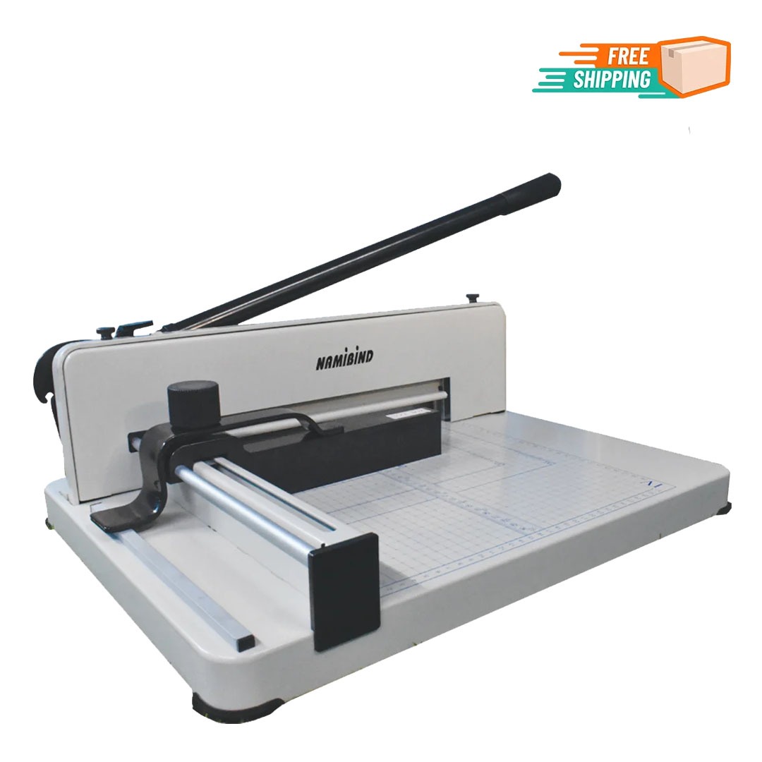 Namibind NB 250A Heavy-Duty A4 Paper Cutter with Manual Paper Clamp, 250-300 Sheets (70 GSM) Capacity, 458 mm Cutting Width, Metallic Body