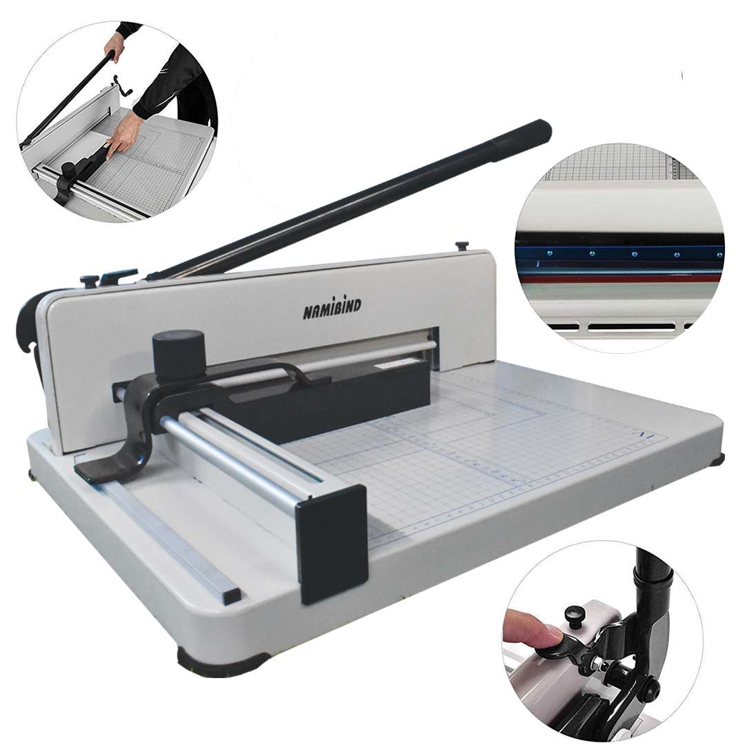 Namibind NB 250A Heavy-Duty A4 Paper Cutter with Manual Paper Clamp, 250-300 Sheets (70 GSM) Capacity, 458 mm Cutting Width, Metallic Body - Image 3