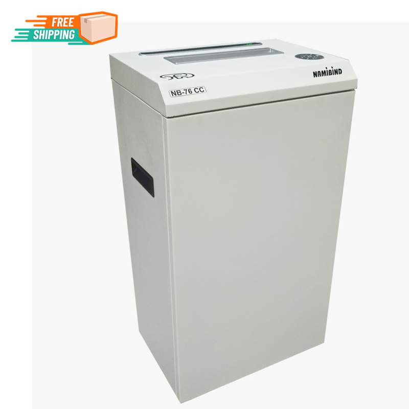 Namibind NB-76 CC Metal Body Paper Shredder Paper, Credit Cards, Staples & Paper Clips Cross-Cut Shredder 15-18 Sheet Capacity and 40 L Bin