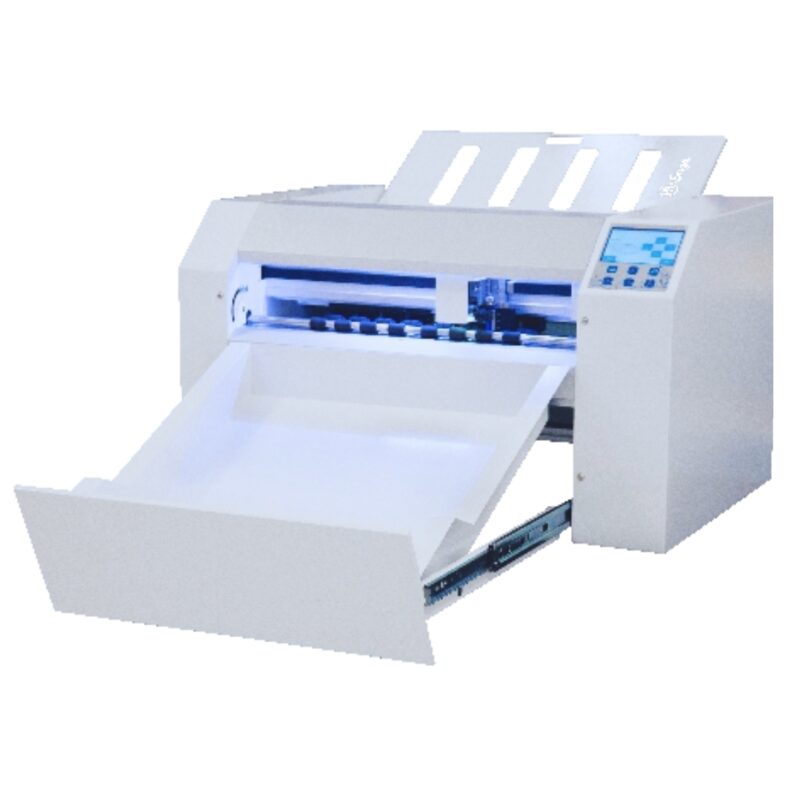 Toyocut A3+ III Pro Sheet Cutter | Double Head with Creasing & Cutting | 330×483mm Max Size | 900g Adjustable Pressure | CCD Camera QR/Mark Scan | 100-Sheet Auto Feed | USB/LAN/WiFi Connectivity | High-Precision Cutter for Packaging, Labels & Cards