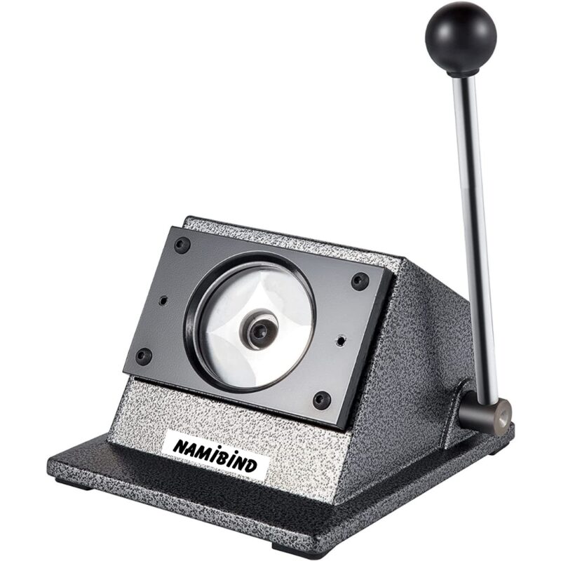 Namibind 58 mm Round Badge Die Cutting Machine, Manual Circular Cutter for Button Badges, Stickers & Labels | Heavy Duty Metal Body | Ideal for ID Cards, Badge Making & Craft Projects